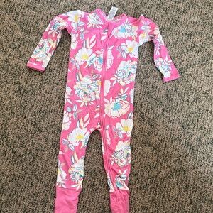 Bonds Pink Floral Kids Footie